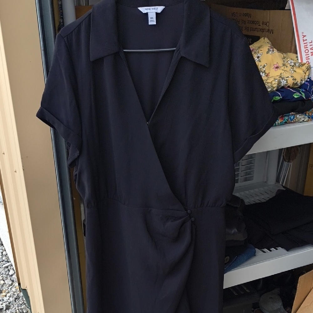 Nine West Elegant Black Midi Dress